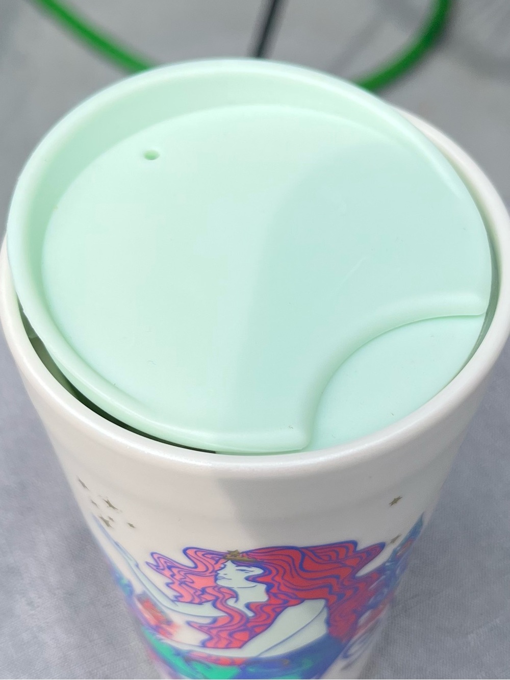 2015 Starbucks Peacock Siren Ceramic Travel Mug 12 oz With Lid *Brand new - Picture 9 of 15